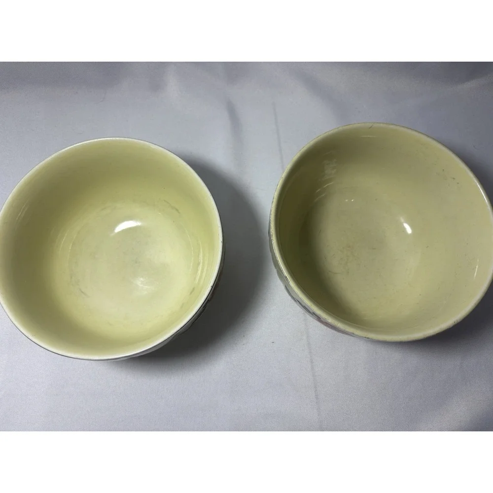 🌺Set Of 2 Vintage Hall's Superior Quality Kitchenware Red Poppy Mixing Bowl‎ 6